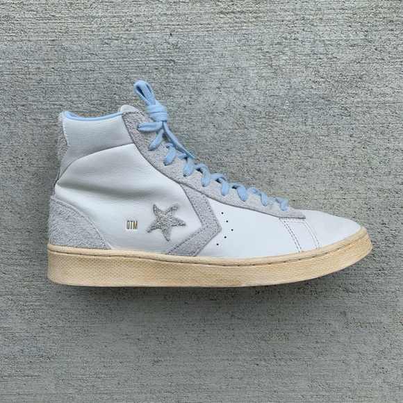 Converse Pro Leather High X PJ Tucker ChaseTheDrip White/Blue/Vintage Si… - Picture 1 of 10